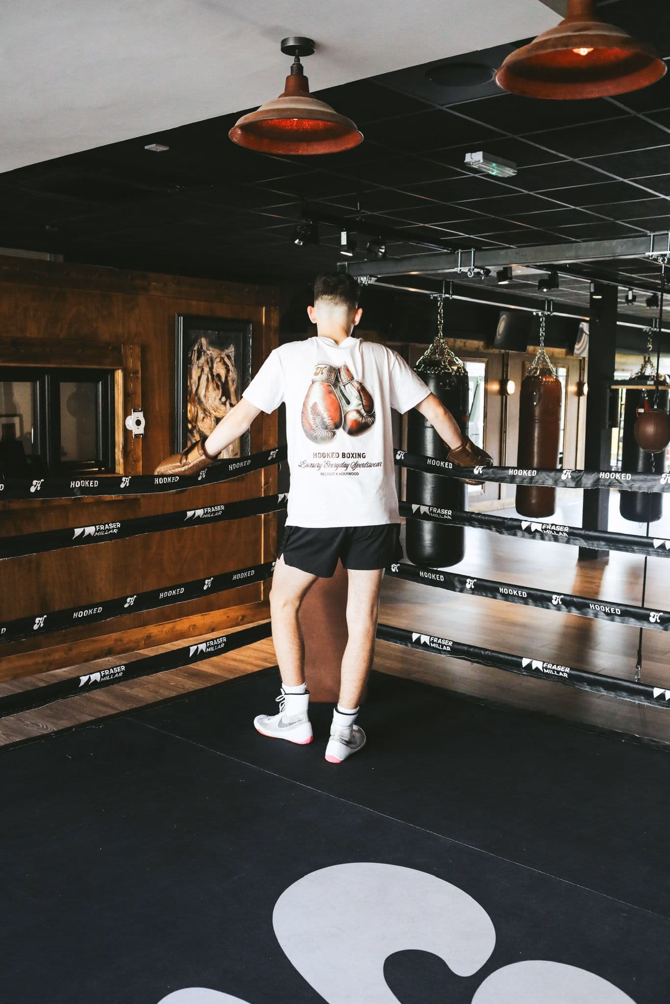 Hooked 90 campaign creative for Hooked Boxing Club